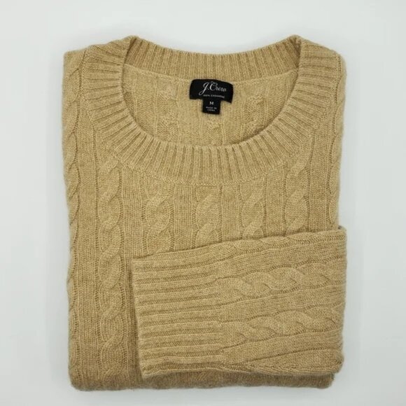 J. Crew Cashmere Cable-knit Sweater Camel - Picture 5 of 8